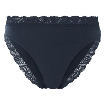 esmara® Damen Slips, 2 Stück, mit eleganter Spitze (navy, L (44/46)) - B-Ware neuwertig