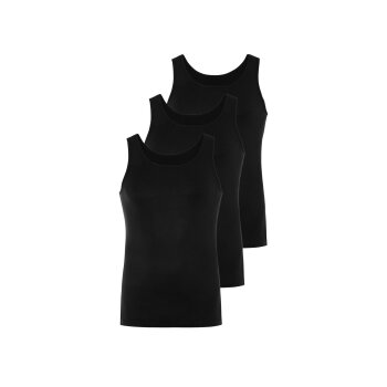 LIVERGY® Herren Achselhemden, 3 Stück, in Feinripp-Qualität (Schwarz, 8/XXL) - B-Ware neuwertig