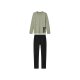pepperts!® Kinder Pyjama (khaki/schwarz, 134/140) - B-Ware neuwertig