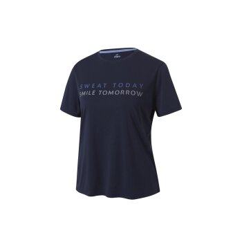 CRIVIT Damen Funktionsshirt, modisch überlappender Schnitt hinten (Navy, L(44/46)) - B-Ware neuwertig