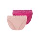esmara® Damen Minislips, 2 Stück mit eleganter Spitze (pink/rosa, M(40/42)) - B-Ware neuwertig