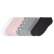 pepperts!® Kinder Sneakersocken, 10 Paar, mit Bio-Baumwolle (pink/grau/weiß/schwarz, 39-42) - B-Ware neuwertig