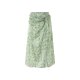 ESMARA® Damen-Midirock, aus Satin, 40, grün/bedruckt - B-Ware neuwertig