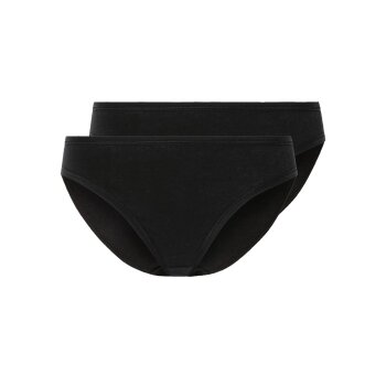esmara® Damen Minislips, 2 Stück, mit Bio-Baumwolle (Schwarz, L(44/46)) - B-Ware neuwertig