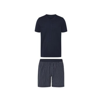 esmara Men Herren Pyjama (navy/blau/gestreift, M (48/50))...