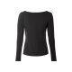 esmara® Damen Langarmshirt, körpernah geschnitten (Schwarz, S(36/38)) - B-Ware neuwertig