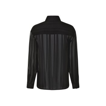 ESMARA® Damen Bluse, leger geschnitten mit abgerundetem Saum (Schwarz, 46) - B-Ware neuwertig