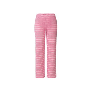 esmara® Damen Plüsch-Pyjama aus wärmender Plüsch-Qualität (creme/pink, L (44/46)) - B-Ware neuwertig