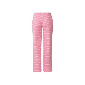 esmara® Damen Plüsch-Pyjama aus wärmender Plüsch-Qualität (creme/pink, L (44/46)) - B-Ware neuwertig