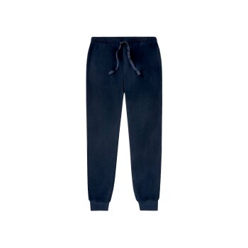 LIVERGY Herren Pyjama, in wärmender Fleece-Qualität (navy/rot, M (48/50)) - B-Ware neuwertig