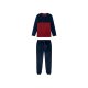 LIVERGY Herren Pyjama, in wärmender Fleece-Qualität (navy/rot, M (48/50)) - B-Ware neuwertig