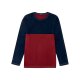 LIVERGY Herren Pyjama, in wärmender Fleece-Qualität (navy/rot, M (48/50)) - B-Ware neuwertig