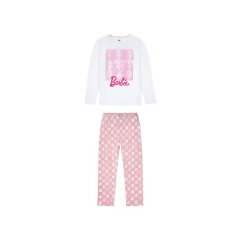 MATTEL Damen-Pyjama, lang, mit Gummizugbund, S,...
