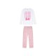 MATTEL Damen-Pyjama, lang, mit Gummizugbund, S, Barbie/weiß - B-Ware neuwertig