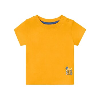 LUPILU® Baby T-Shirt, 3 Stück, mit Bio-Baumwolle (navy/blau/gelb, 62/68) - B-Ware neuwertig