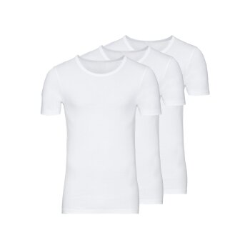 LIVERGY® Herren Feinripp-Unterhemden, 3 Stück, aus reiner Baumwolle (Rundhals, weiß, 7/XL) - B-Ware neuwertig