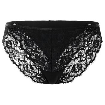 esmara® Damen Minislips, 2 Stück, mit Spitze (schwarz, M(40/42)) - B-Ware neuwertig