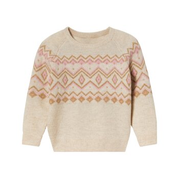lupilu® Kleinkinder Strickpullover mit Rundhalsausschnitt (Beige, 122/128) - B-Ware neuwertig