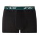 LIVERGY® Herren Boxer, 3 Stück, modische Ripp-Qualität (schwarz/dunkelgrün, 6/L) - B-Ware neuwertig
