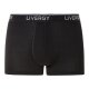 LIVERGY® Herren Boxer, 3 Stück, modische Ripp-Qualität (schwarz/dunkelgrün, 6/L) - B-Ware neuwertig