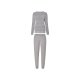 esmara® Damen Frottee-Pyjama, lang, mit Baumwolle (grau, XS (32/34)) - B-Ware neuwertig