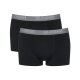 Sloggi Boxershorts Midi/ Hipster 2er Set, L, schwarz - B-Ware neuwertig