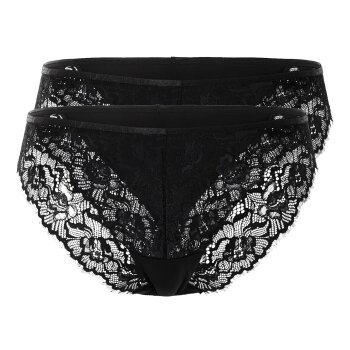 esmara® Damen Minislips, 2 Stück, mit Spitze -...