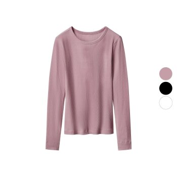 ESMARA® Damen Geripptes Langarmshirt - B-Ware