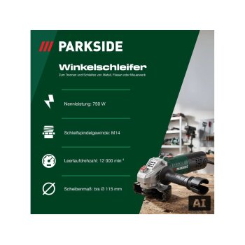 PARKSIDE® Winkelschleifer »PWS 115 C3« - B-Ware sehr gut