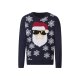 LIVERGY® Herren Weihnachtspullover, weiche Qualität (Weihnachtsmann/navy, S(44/46)) - B-Ware neuwertig