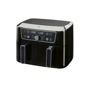 SILVERCREST® Doppelzonen-Heißluftfritteuse, schwarz - B-Ware